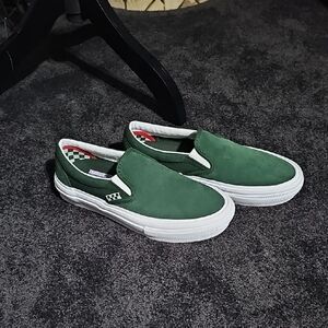 Green Slip-On Canvas Shoes
